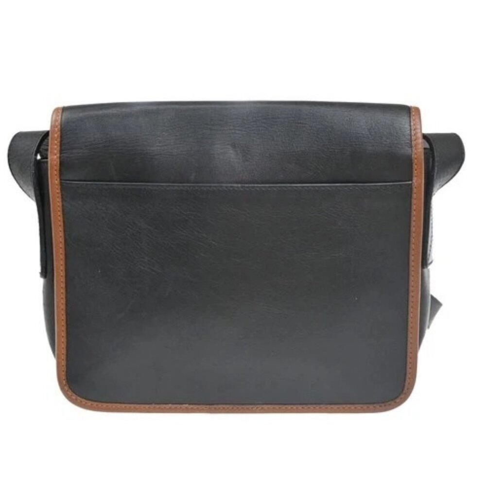 CELINE Logo Shoulder Bag Leather Black GHW Italy 66EG237 - Picture 3 of 15